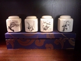 陶瓷储藏罐 梅兰竹菊 整套4个