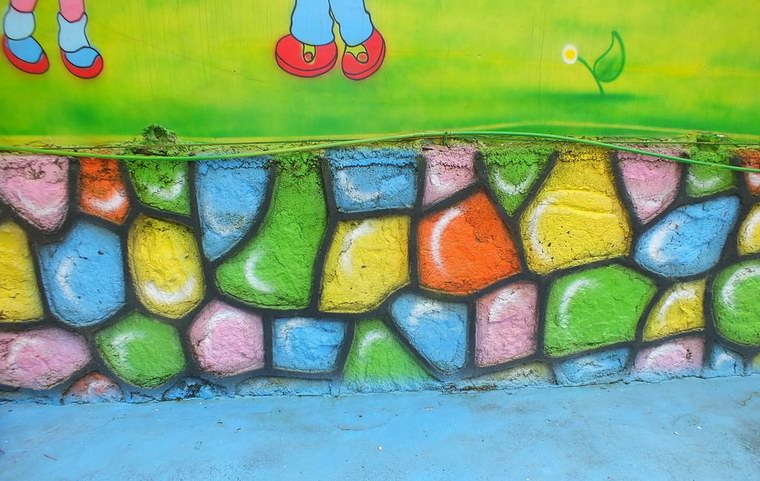 幼儿园墙绘 舞蹈间 特写